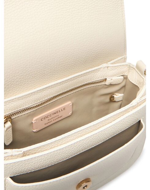 C-Me schoudertas in parelmoer generfd leer - 21x17x6 cm