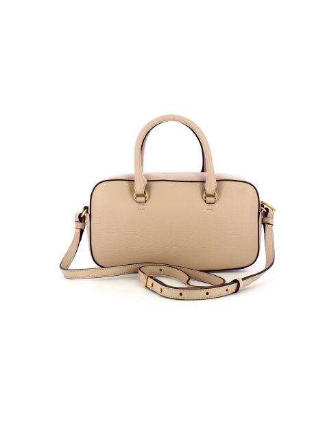 Beat Weiche Handtasche aus beigefarbenem genarbtem Leder - 26x14x8 cm