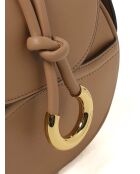 Carmy Schultertasche aus glattem Nudeleder - 22x18x6,5 cm