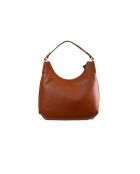 Rebekka schoudertas in cognac generfd leer - 34x25x9 cm