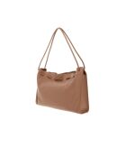 Sac bandoulière  Isabela en cuir lisse nude - 31x15x7 cm