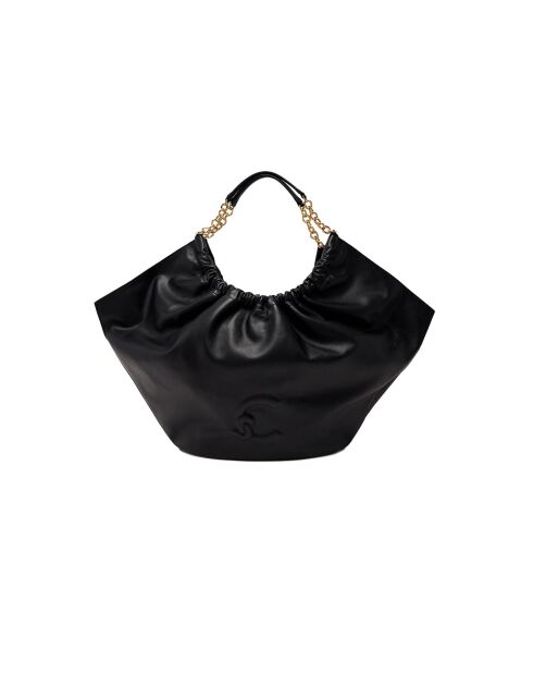 Smash Handtasche aus schwarzem Glattleder - 26,5x35x14 cm