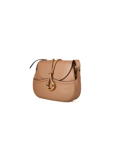 Carmy Schultertasche aus glattem Nudeleder - 28x21x6 cm