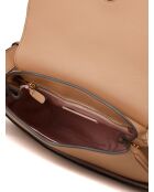 Carmy Schultertasche aus glattem Nudeleder - 28x21x6 cm
