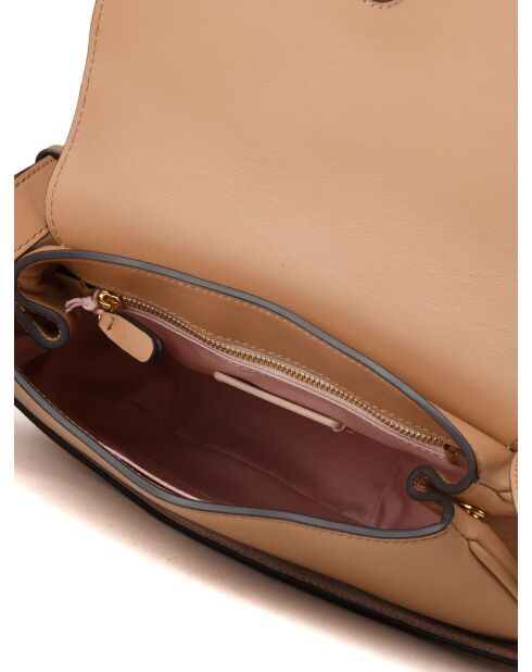 Carmy Schultertasche aus glattem Nudeleder - 28x21x6 cm