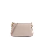 Magie Mini schoudertas in beige generfd leer - 24x16 cm
