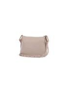 Magie Mini schoudertas in beige generfd leer - 24x16 cm