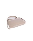 Magie Mini schoudertas in beige generfd leer - 24x16 cm