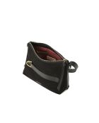 Gretel Schultertasche aus PU-Veloursleder und schwarzem Veloursleder - 25x19x10 cm