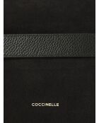 Gretel Schultertasche aus PU-Veloursleder und schwarzem Veloursleder - 25x19x10 cm