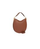 Bolso de mano Sunup de piel granulada con doble coñac - 38x26x5 cm