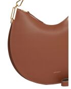 Bolso de mano Sunup de piel granulada con doble coñac - 38x26x5 cm