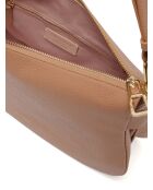 Magie zachte schoudertas in nude-generfd leer - 30x21x9 cm