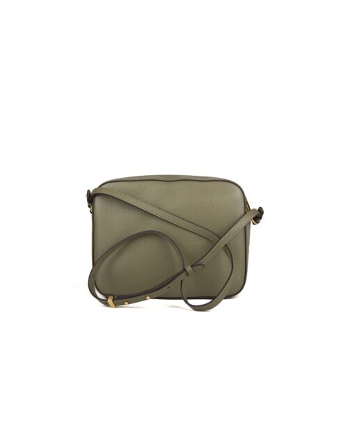 Sac bandoulière souple  Beat en cuir grainé laurel green - 26x20x8.5 cm