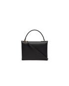 Arlettis Handtasche aus schwarzem genarbtem Leder - 21,5x15x2 cm