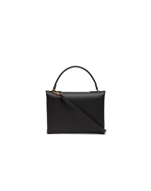 Arlettis Handtasche aus schwarzem genarbtem Leder - 21,5x15x2 cm