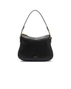 Weiche Schultertasche Magie aus schwarzem genarbtem Leder - 30x21x9 cm