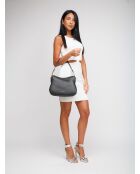 Weiche Schultertasche Magie aus schwarzem genarbtem Leder - 30x21x9 cm