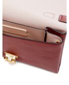 Arlettis Handtasche aus genarbtem Leder in Brandy - 21,5x15x2 cm