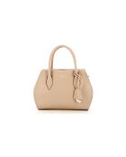 Bolso Lord de piel granulada beige - 26x16x10 cm