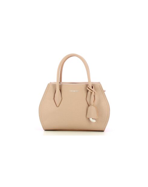Borsa Lord in pelle martellata beige - 26x16x10 cm
