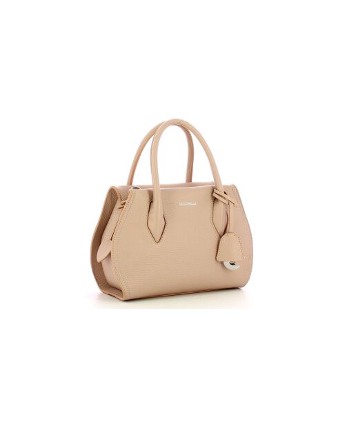 Borsa Lord in pelle martellata beige - 26x16x10 cm