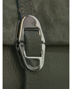 Bolso de hombro Dorian alga en gamuza - 25x18x10 cm