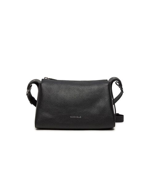Bishop Mini Schultertasche aus genarbtem Leder in Schwarz - 22x18x11 cm