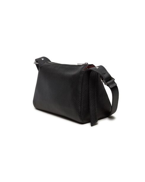 Bishop Mini Schultertasche aus genarbtem Leder in Schwarz - 22x18x11 cm
