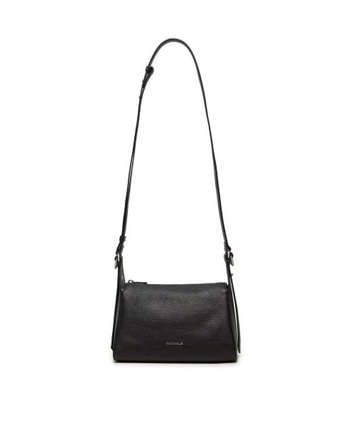 Bishop Mini Schultertasche aus genarbtem Leder in Schwarz - 22x18x11 cm