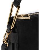 Borsa a tracolla in pelle scamosciata Pelle nera - 30x21x9 cm