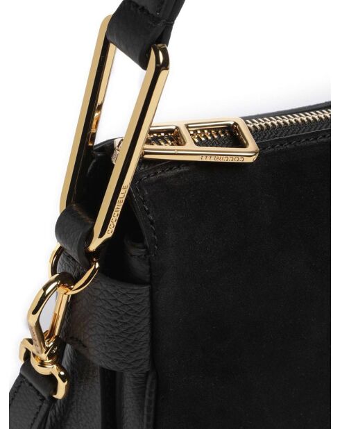 Bandolera de gamuza Cuero negro - 30x21x9 cm