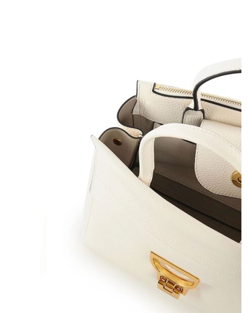 Arlettis Handtasche aus perlengenarbtem Leder - 24x19x14 cm