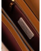 Bolso de hombro C-Me de piel de becerro marrón lisa - 21x17x6 cm