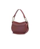 Magie zachte schoudertas in brandy generfd leer - 22x14x4 cm