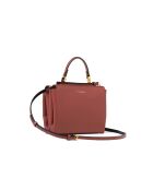 Arlettis Handtasche aus genarbtem Leder in Brandy - 19x15x8 cm