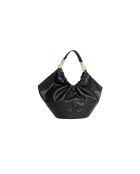 Black Smash Lederhandtasche - 21x27x12 cm