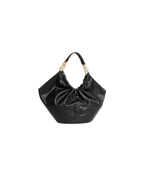 Black Smash Lederhandtasche - 21x27x12 cm