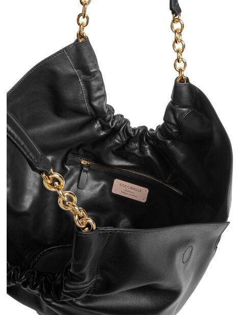 Black Smash Lederhandtasche - 21x27x12 cm