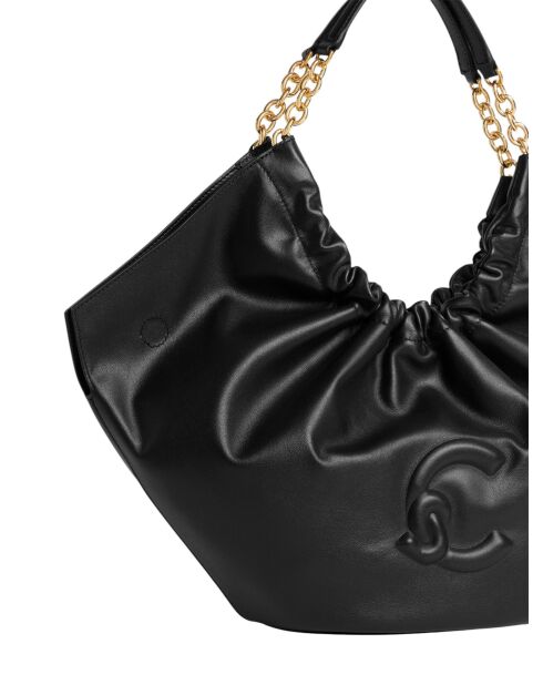 Black Smash Lederhandtasche - 21x27x12 cm