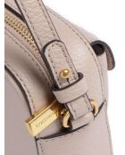 Beat Schultertasche aus genarbtem Leder in Beige, 18 x 11,5 x 5 cm