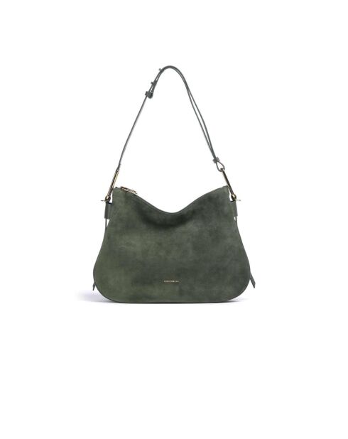 Borsa a tracolla Alga in pelle scamosciata - 36x24x10,5 cm