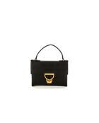 Handtasche Arlettis Signature aus genarbtem Leder in Schwarz — 21,5x15x2 cm