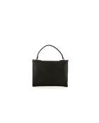 Handtasche Arlettis Signature aus genarbtem Leder in Schwarz — 21,5x15x2 cm