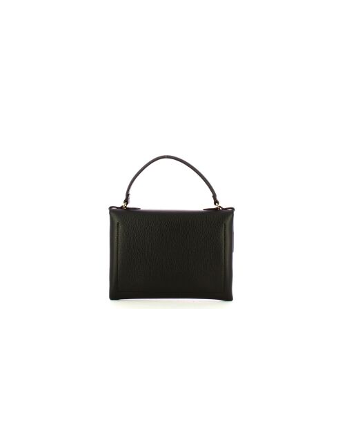 Handtasche Arlettis Signature aus genarbtem Leder in Schwarz — 21,5x15x2 cm
