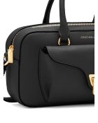 Beat Weiche Handtasche aus schwarzem genarbtem Leder - 26x14x8 cm