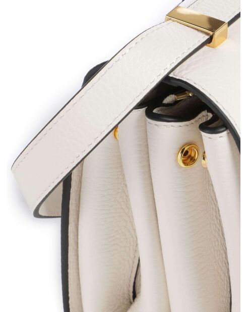 Arlettis schoudertas in parelmoer generfd leer - 23x17x7 cm