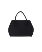 Bolso Lord de piel granulada negra - 26x16x10 cm