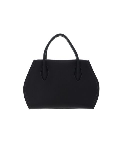 Bolso Lord de piel granulada negra - 26x16x10 cm
