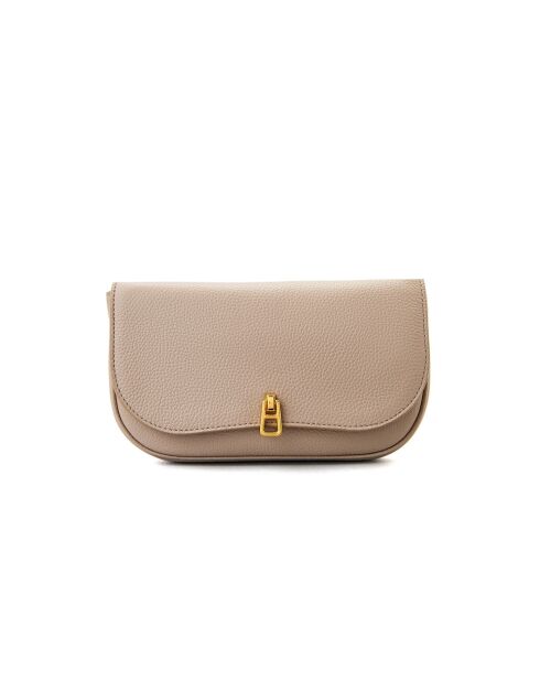 Magie Mini schoudertas in beige generfd leer - 22,5x14x3 cm